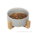 Pet Cat Cod Food Bowl с подставкой